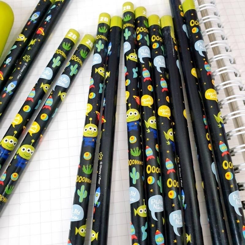 現貨正版 迪士尼 鉛筆 12入盒裝鉛筆 愛麗兒 12入鉛筆 2B鉛筆 12入盒裝 小美人魚 三眼怪 圓桿鉛筆 玩具總動員-細節圖5