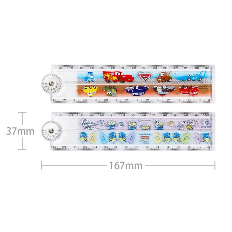 現貨正版 迪士尼 30公分折疊尺 三眼怪30cm折疊尺 尺量角器 文具 定規尺 汽車總動員 直尺 卡通文具 尺 折疊尺-細節圖5