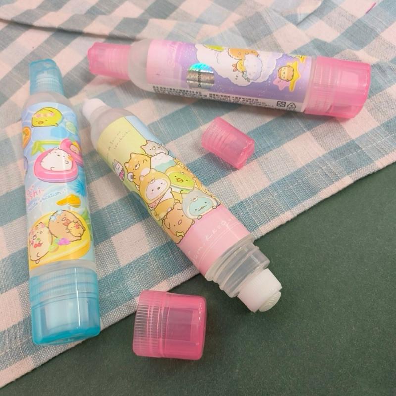 現貨正版 角落小夥伴 膠水 大雙頭膠水B 角落生物 膠水 辦公室 秘書膠水 文具 輕鬆黏著 合成糊 透明膠水-細節圖2