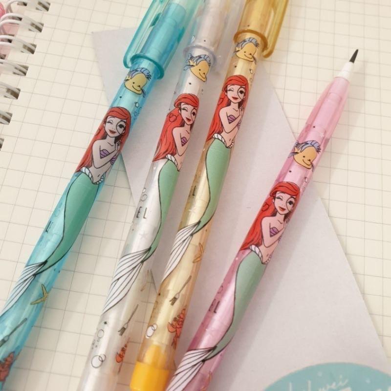 現貨正版 迪士尼 免削鉛筆4支入 三眼怪 免削鉛筆 小美人魚 鉛筆 TOY STORY 4入鉛筆 公主 台灣製-細節圖3
