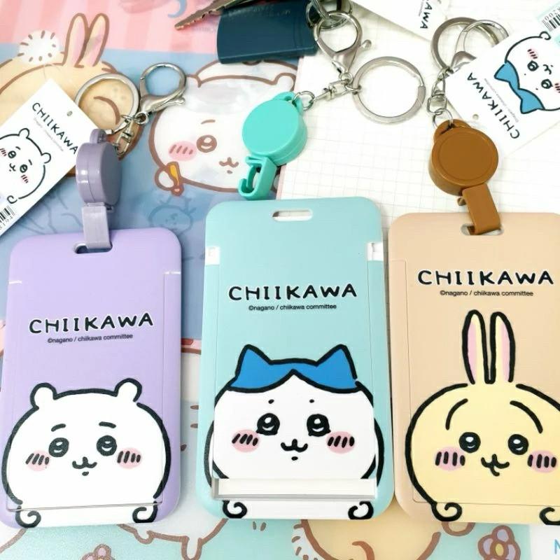 現貨正版 吉伊卡哇 伸縮滑蓋證件套 硬殼推合卡套 烏薩奇 小八貓 伸縮鑰匙圈 票卡夾 工作證卡夾 硬殼卡夾 伸縮悠遊卡套-細節圖2