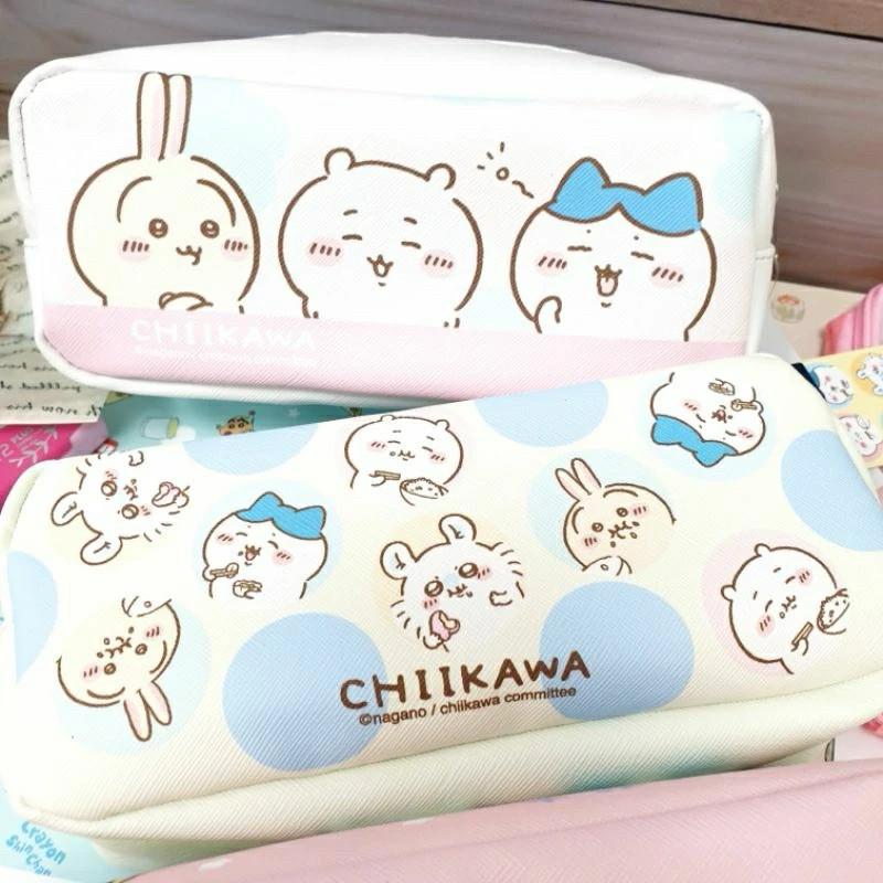 現貨正版 吉伊卡哇 方形筆袋 收納包 烏薩奇 化妝包筆袋 小八貓 兔子 筆袋 拉鏈收納包 大容量筆袋 斜紋皮筆袋 拉鏈包-細節圖8