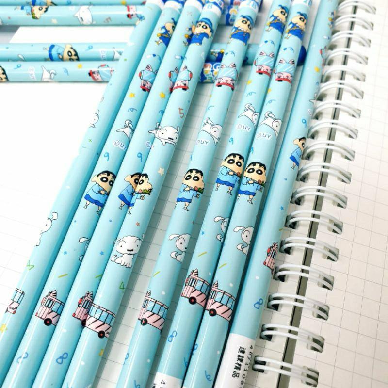 現貨正版 蠟筆小新12入盒裝2B圓桿鉛筆 校車款 圓桿鉛筆 2B鉛筆 木頭鉛筆 小白 12入盒裝鉛筆 野原新之助 鉛筆-細節圖4