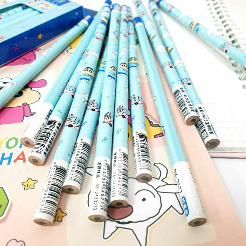 現貨正版 蠟筆小新12入盒裝2B圓桿鉛筆 校車款 圓桿鉛筆 2B鉛筆 木頭鉛筆 小白 12入盒裝鉛筆 野原新之助 鉛筆-細節圖5