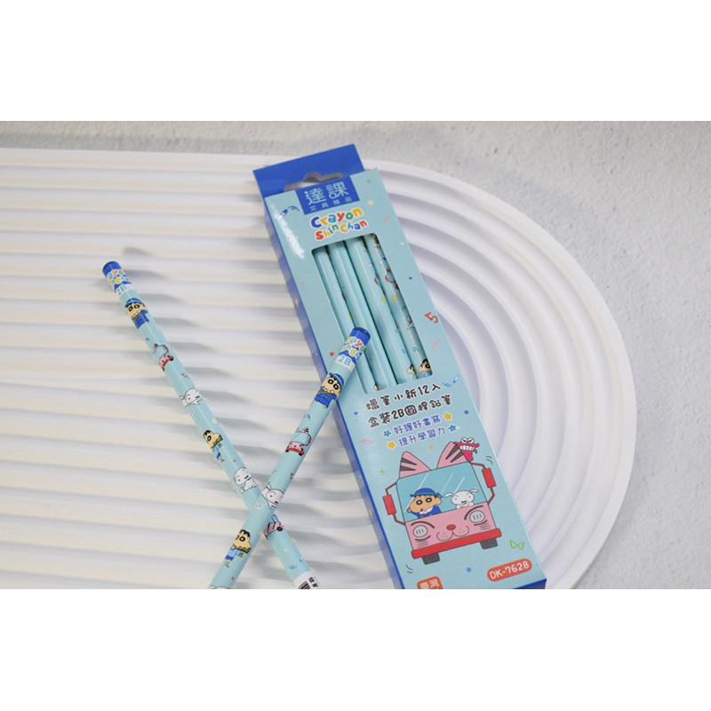 現貨正版 蠟筆小新12入盒裝2B圓桿鉛筆 校車款 圓桿鉛筆 2B鉛筆 木頭鉛筆 小白 12入盒裝鉛筆 野原新之助 鉛筆-細節圖6
