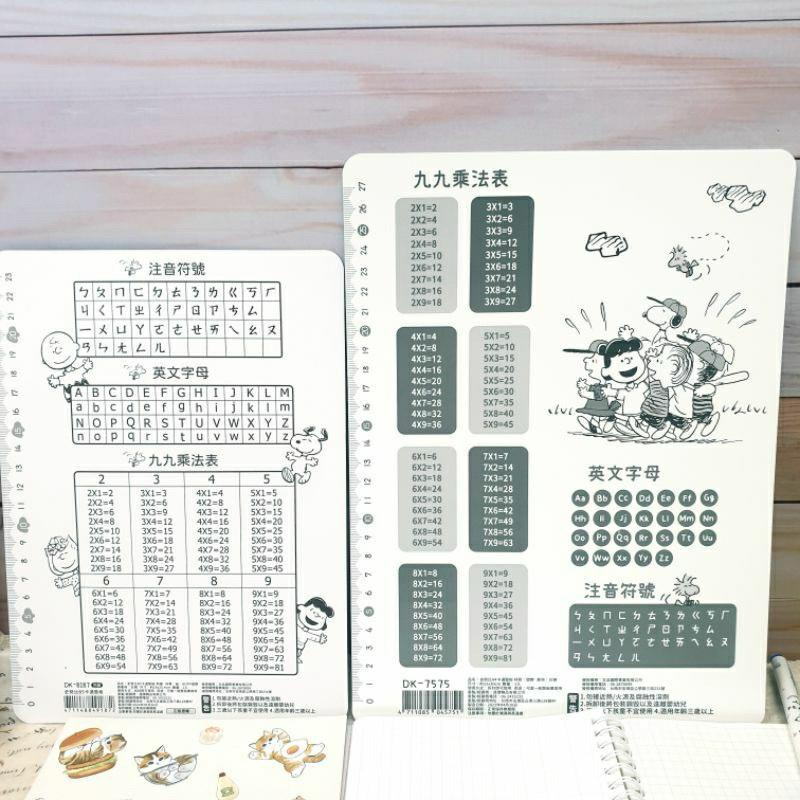 現貨正版 史努比 墊板 卡通墊板  A4墊板 B5墊板 Snoopy 好好寫墊板 胡士托 九九乘法表 16K墊板 隔板-細節圖4