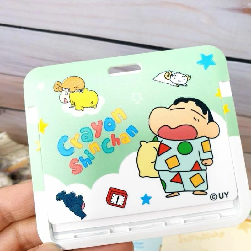 現貨正版 蠟筆小新 橫式滑蓋卡夾 附彈簧勾扣 硬式ID卡套 票卡夾 工作卡夾 證件卡套 悠遊卡套 伸縮卡套 識別證夾-細節圖8