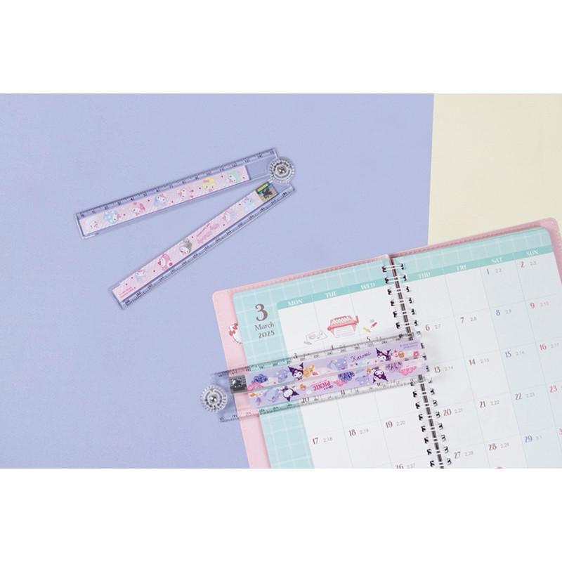 現貨正版 三麗鷗 30公分折疊尺 酷洛米 尺量角器 美樂蒂 文具 定規尺 大耳狗直尺 布丁狗卡通文具 尺 折疊尺-細節圖9