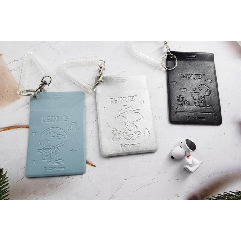 現貨正版 史努比 直式烙印識別套 附彈簧勾扣 snoopy 識別證套 票卡夾 工作卡夾 證件卡套 悠遊卡套 伸縮卡套-細節圖2