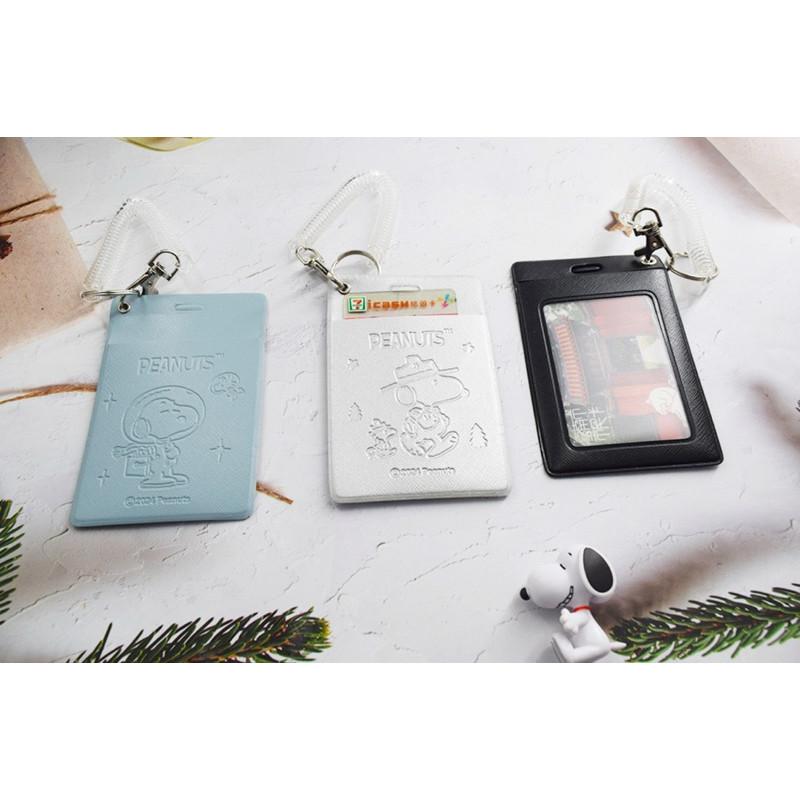 現貨正版 史努比 直式烙印識別套 附彈簧勾扣 snoopy 識別證套 票卡夾 工作卡夾 證件卡套 悠遊卡套 伸縮卡套-細節圖3