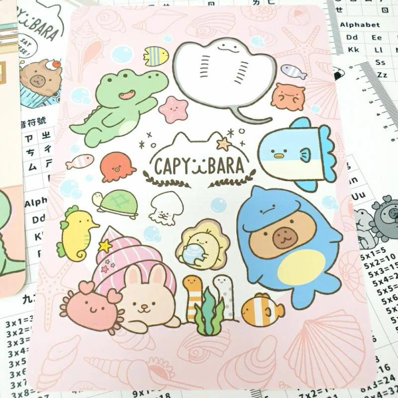 現貨正版 卡皮巴拉 16k墊板 水豚 墊板 學習墊板 九九乘法表 書寫板 隔板 可愛墊板 23cm尺表 注音符號 台灣製-細節圖8