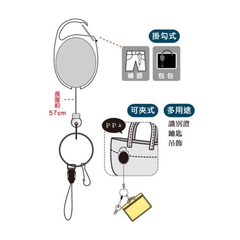 現貨正版 小呸角多功能伸縮易拉扣 證件套 識別證套 滌綸繩伸縮吊環 票卡拉環 識別證溜溜球 掛頸式證件拉環 證件夾伸縮扣-細節圖7