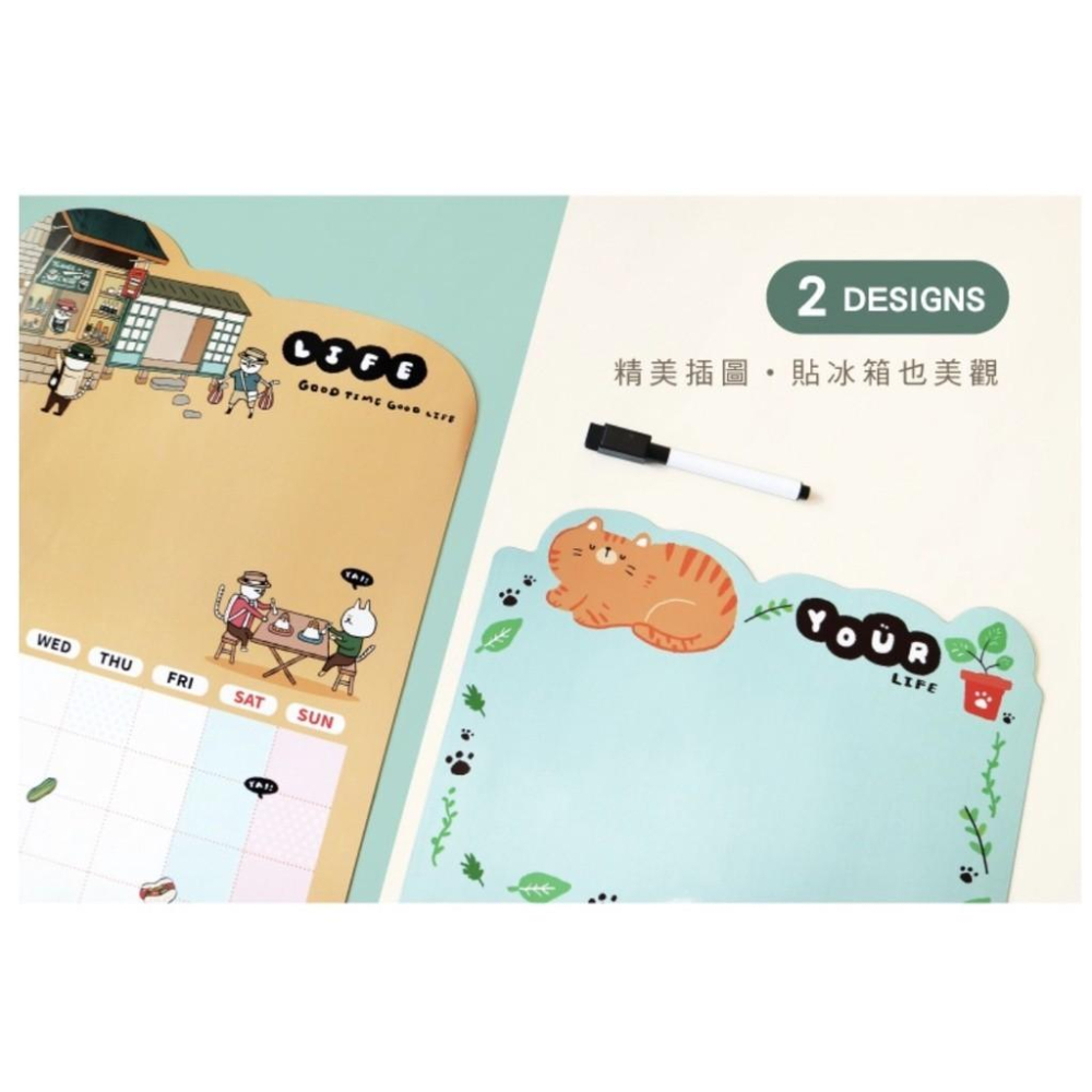 現貨正版 軟磁留言板 記事留言板 星期標示 備忘留言板 記事留言板 行程規劃板 貓行李 可愛留言板 日期留言板 磁性留言-細節圖5
