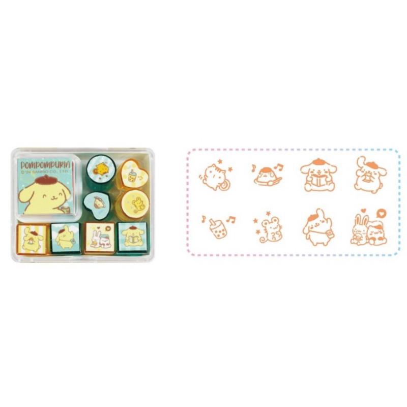 現貨正版 三麗鷗 印章組 小盒裝印章組 kitty 可愛印章 凱蒂貓 兒童印章 獎勵章 手帳印章 布丁狗印章 大耳狗印章-細節圖5