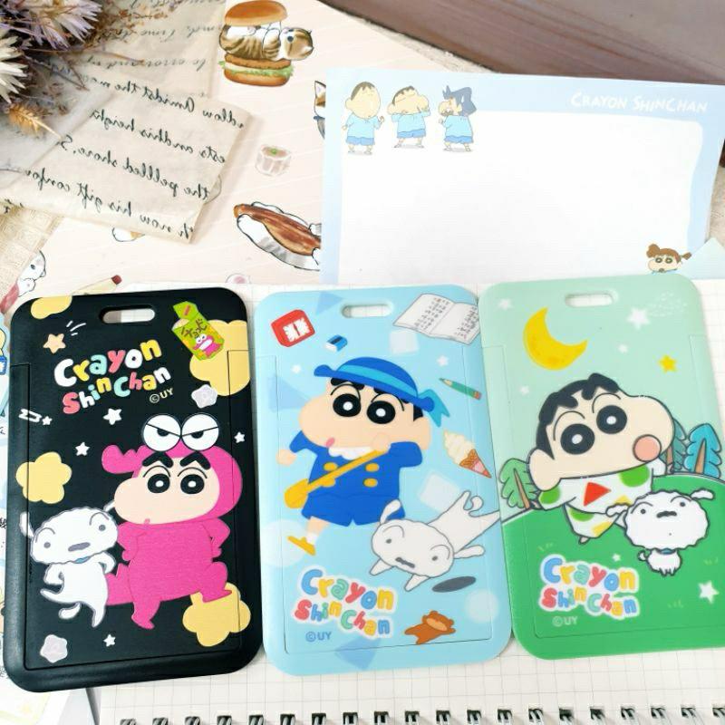 現貨正版 蠟筆小新 直式滑蓋證件卡夾 硬式ID卡套 票卡夾 硬殼推滑式證件夾 工作卡夾 證件卡套 識別證夾 ID卡夾-細節圖2