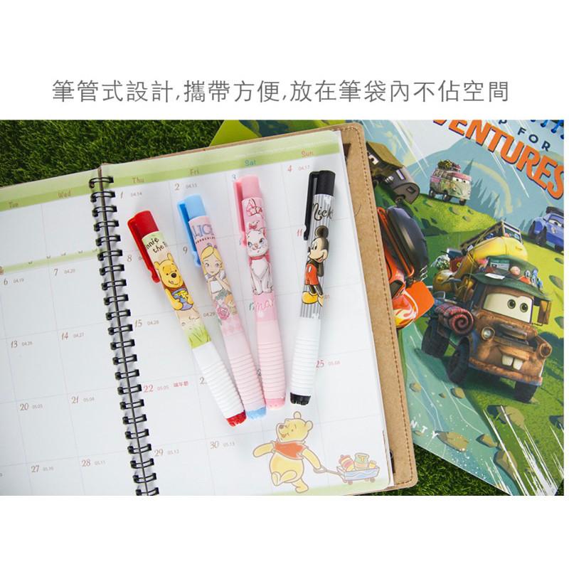 現貨正版 迪士尼自動橡皮擦 按壓自動橡皮擦 台灣製 文具 擦子 擦布 迪士尼文具 筆型橡皮擦 維尼 愛麗絲 公主 米奇-細節圖2