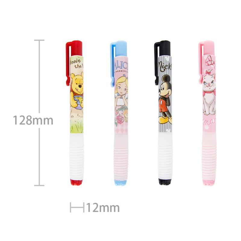 現貨正版 迪士尼自動橡皮擦 按壓自動橡皮擦 台灣製 文具 擦子 擦布 迪士尼文具 筆型橡皮擦 維尼 愛麗絲 公主 米奇-細節圖3