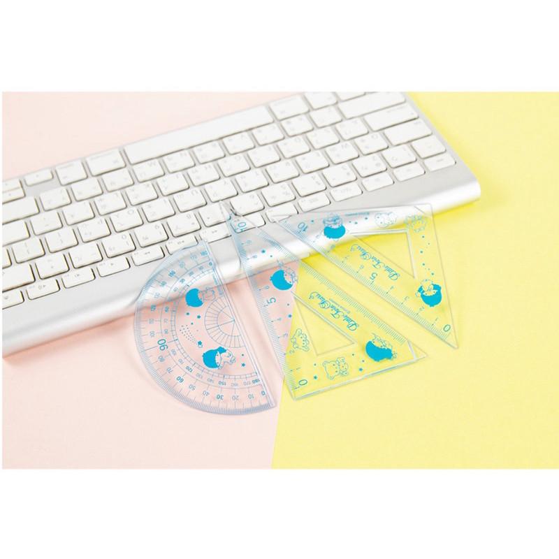 現貨正版 三麗鷗 萬用尺3件組 萬用尺組 三角板 量角器 kitty 酷洛米多功能萬用尺組 開學 文具 直角三角板-細節圖7