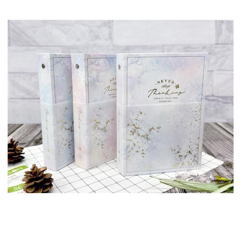 現貨正版 大理石紋 描圖120入6孔名片冊 名片本 名片收納 名片簿 收納卡冊 名片夾 會員卡 小卡冊 卡本收集卡冊-細節圖3