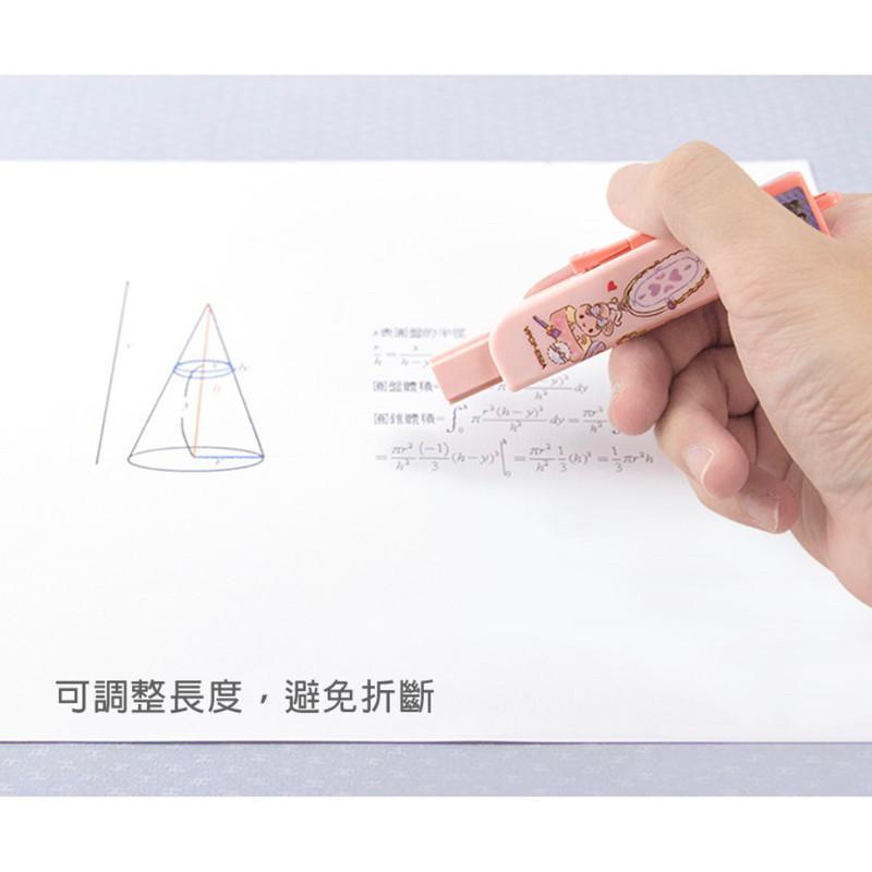 現貨正版 三麗鷗 推式橡擦筆 方型 大眼蛙自動橡皮擦 酷洛米方型推式自動橡皮擦 台灣製 文具 擦子 擦布 筆型橡皮擦-細節圖4