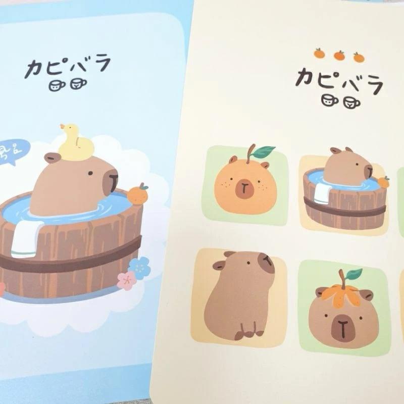 現貨正版 卡皮巴拉 A4墊板 九九乘法表 英文字母 注音符號 水豚 墊板 A4隔板 書寫板 硬墊板 台灣製 卡通墊板-細節圖7