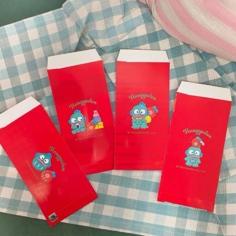 現貨正版 人魚漢頓 中式紅包袋 4入 隨機出  三麗鷗燙金紅包袋 4入 卡通紅包袋 燙金 年節商品 紅包袋 直式紅包袋-細節圖4