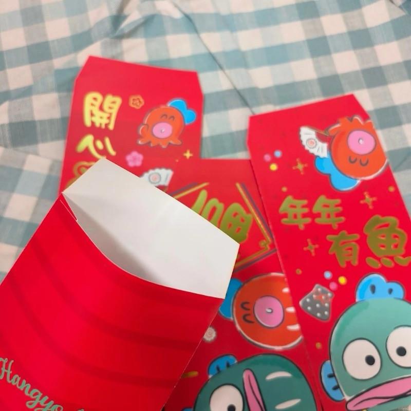 現貨正版 人魚漢頓 中式紅包袋 4入 隨機出  三麗鷗燙金紅包袋 4入 卡通紅包袋 燙金 年節商品 紅包袋 直式紅包袋-細節圖6