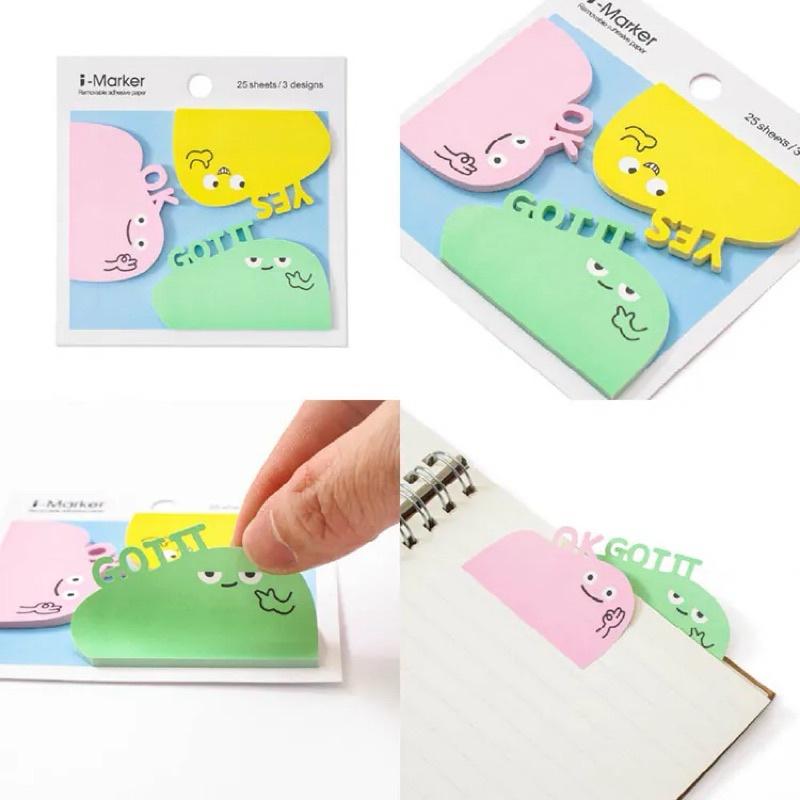 現貨正版 多巴胺色系 精靈便利貼 便條紙 日常提醒 貼紙 記事貼 筆記貼 便利記事貼 簡便貼 重點整理貼 備忘錄-細節圖4