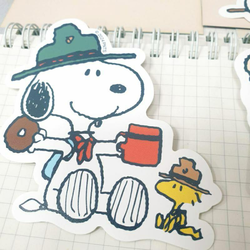 現貨正版 史努比 珠光防水裝飾貼紙 防水貼紙 胡士托裝飾貼紙 snoopy 造型貼紙 裝飾貼 安全帽貼紙 行李箱貼-細節圖3