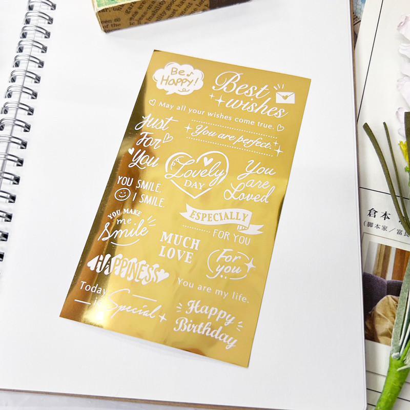 現貨正版 燙金轉印貼紙 轉印手帳貼紙 轉印貼紙 裝飾貼紙 貼紙 手帳貼紙 轉印貼-細節圖8