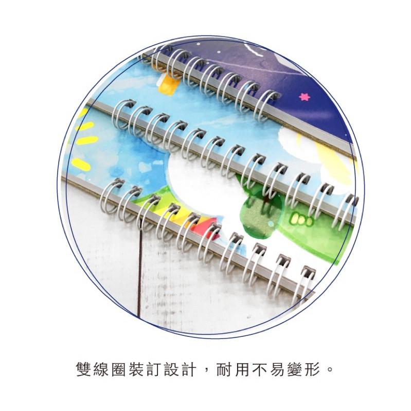 現貨正版 13K雙線圈剪貼簿 繪圖 畫冊 素描本 圖畫紙 畫畫 畫本 繪本 塗鴉本 剪貼簿 雙線圈 圖紙 A4素描本-細節圖7