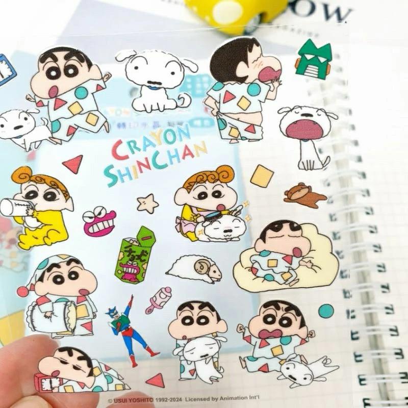 現貨正版 蠟筆小新 轉印水晶貼紙 轉印水晶 貼紙 小白 小葵 物品貼紙 裝飾貼 防水貼 貼紙 野原新之助 立體浮雕 可愛-細節圖4