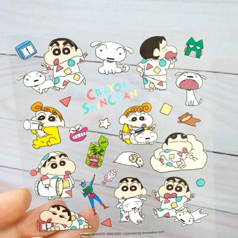 現貨正版 蠟筆小新 轉印水晶貼紙 轉印水晶 貼紙 小白 小葵 物品貼紙 裝飾貼 防水貼 貼紙 野原新之助 立體浮雕 可愛-細節圖6