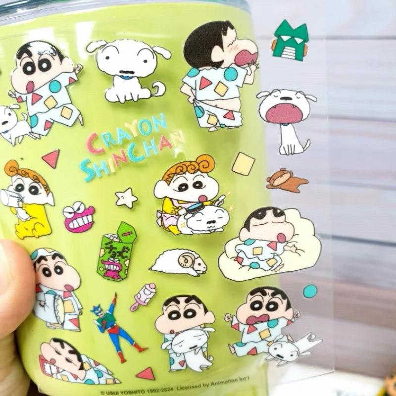 現貨正版 蠟筆小新 轉印水晶貼紙 轉印水晶 貼紙 小白 小葵 物品貼紙 裝飾貼 防水貼 貼紙 野原新之助 立體浮雕 可愛-細節圖9