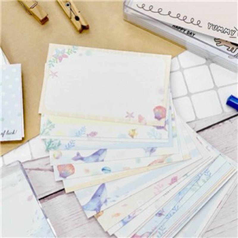 現貨正版 彩色名片卡 彩名卡 傳情小卡 便條 AQ6004 手繪 設計 名片 便條紙 備忘 memo 名片卡 禮物卡-細節圖2