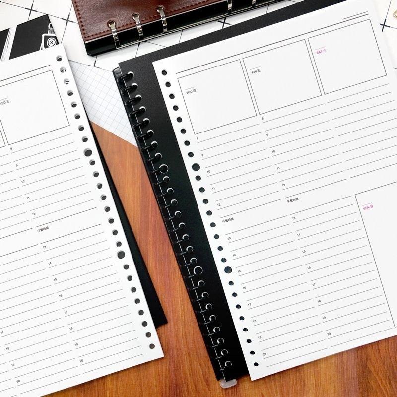 現貨正版 自填式週計劃活頁紙 B5補充頁26孔 週計劃表 年度計劃 月計劃 萬用手冊 筆記本 記事本 規劃 企劃 年度-細節圖7
