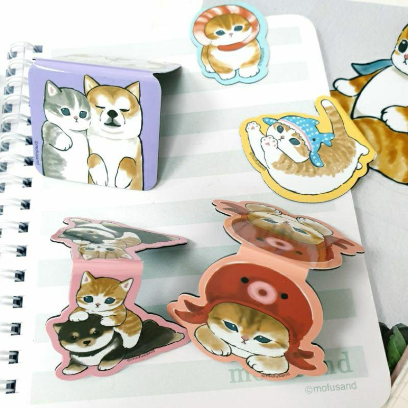 現貨正版 貓福珊迪 造型磁鐵書夾 磁性書夾 鯊魚貓 磁性書籤 可愛書夾 貓咪 書夾 造型書籤 磁鐵書夾 台灣製-細節圖3