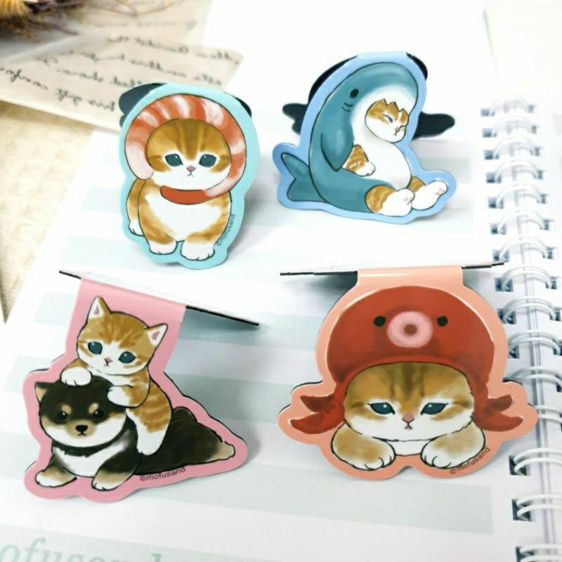 現貨正版 貓福珊迪 造型磁鐵書夾 磁性書夾 鯊魚貓 磁性書籤 可愛書夾 貓咪 書夾 造型書籤 磁鐵書夾 台灣製-細節圖8