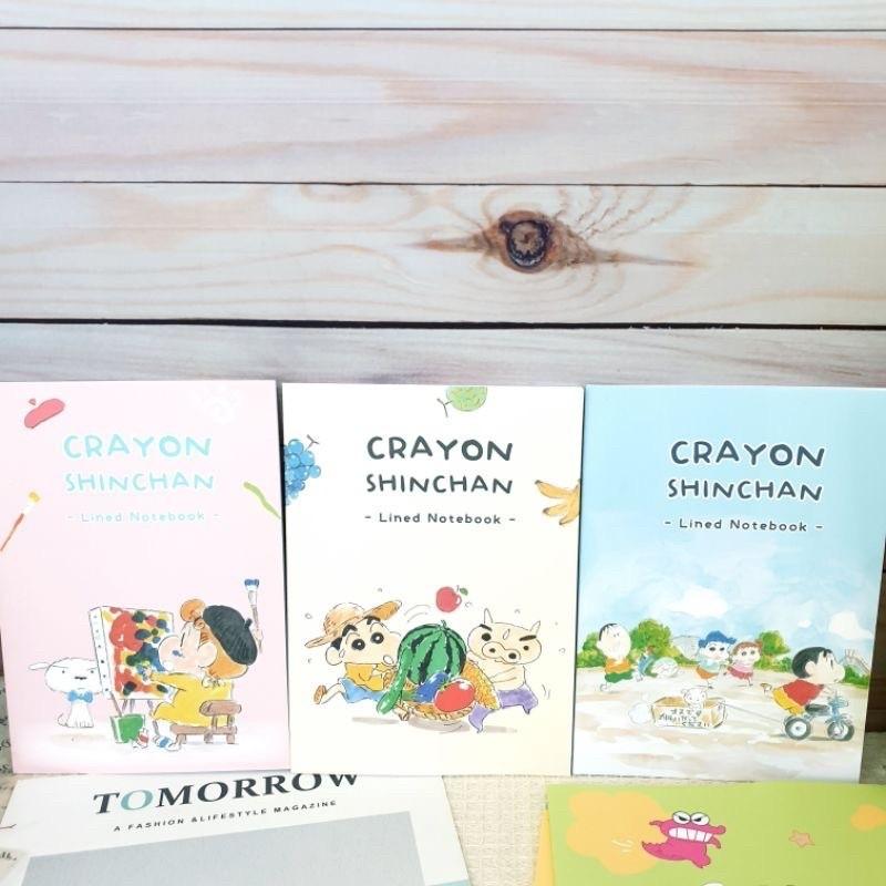 現貨正版 蠟筆小新 25k筆記本 橫線定頁筆記 小新 記事本 小白 小葵 固頁筆記本 橫線筆記本 野原新之助筆記本-細節圖2
