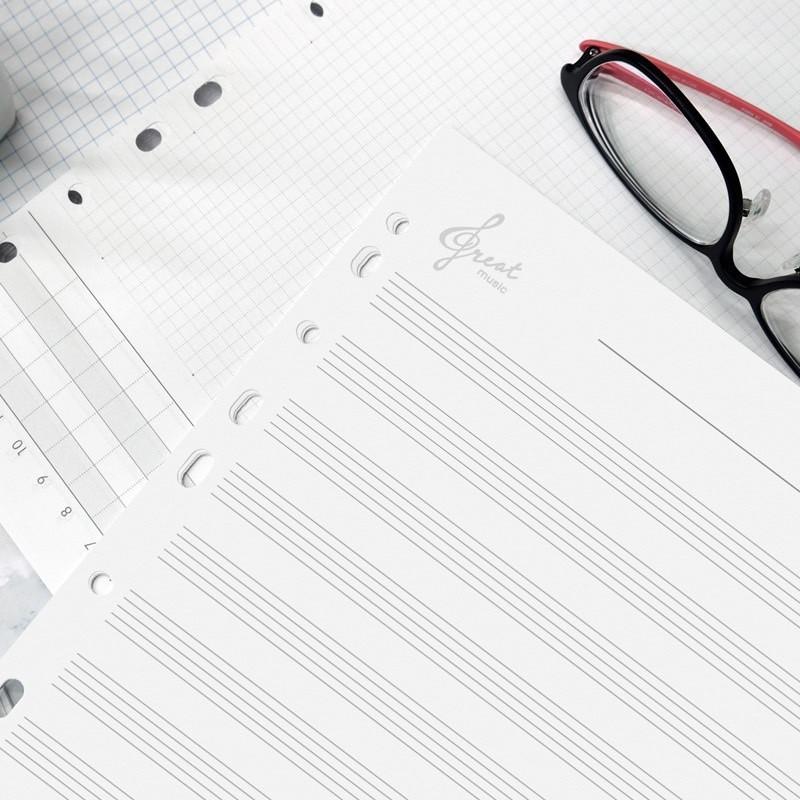現貨正版 11孔活頁紙 A4 內頁 補充頁 方格 橫線 康乃爾 五線譜 會議記錄 行程規劃 年度計劃 企劃 數理 文科-細節圖9