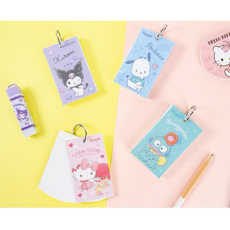 現貨正版 三麗鷗 單字卡-大 方格單字卡 kitty 單字卡 人魚漢頓 酷洛米方格筆記 帕恰狗 記事本 隨身備忘錄-細節圖6