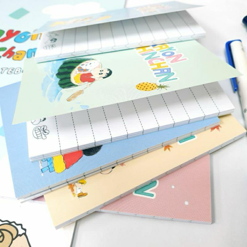 現貨正版 蠟筆小新 口袋筆記本 5入小筆記本 小新 迷你記事本 隨身筆記 記事本 小白 左衛門 口袋筆記 水彩風小筆記-細節圖4
