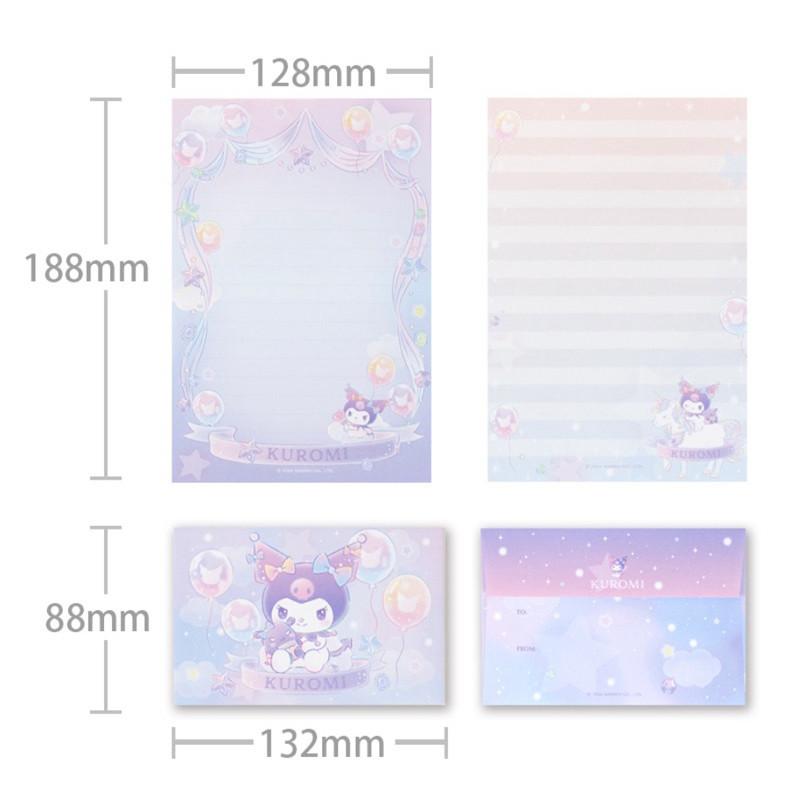 現貨正版 三麗鷗 信紙套組 酷洛米信紙 信封 手寫信箋 家書 情書 寫信 可愛信封 可愛信紙-細節圖6