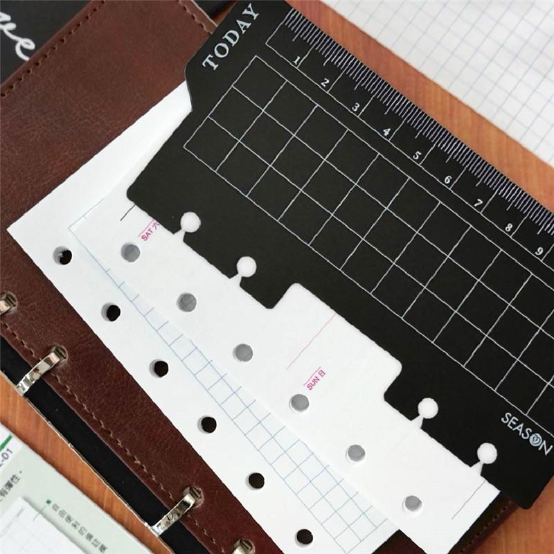 現貨正版 A7補充頁6孔 尺規 黑 萬用手冊 內頁 索引頁 分隔 直尺 活頁尺-細節圖8