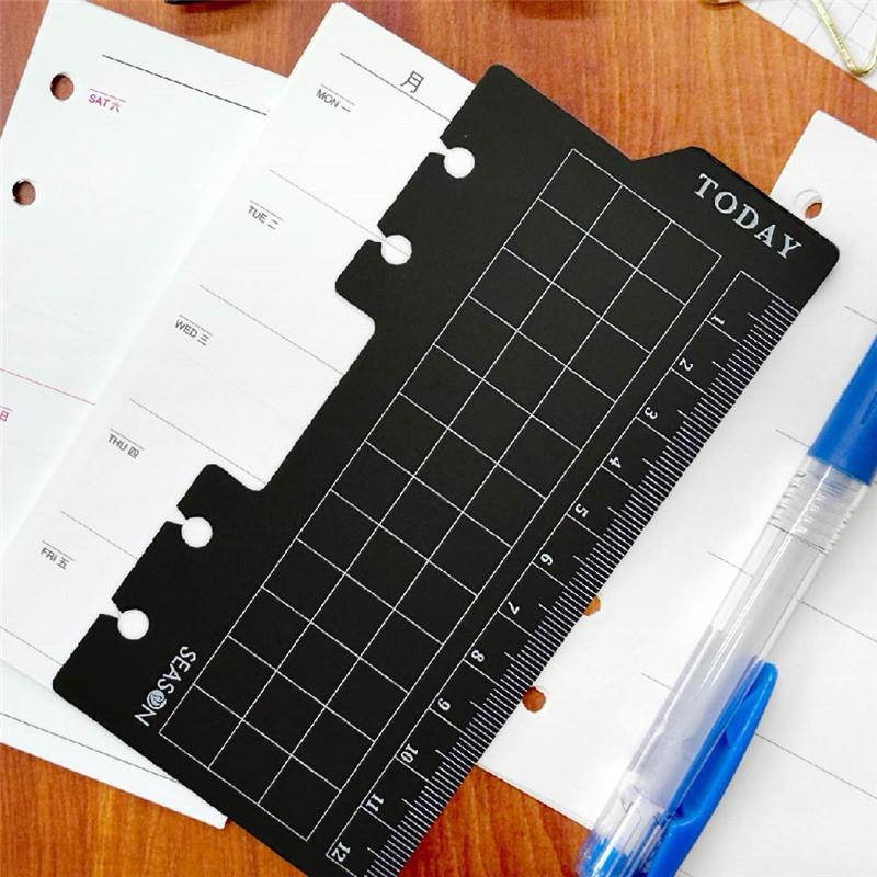 現貨正版 A7補充頁6孔 尺規 黑 萬用手冊 內頁 索引頁 分隔 直尺 活頁尺-細節圖9