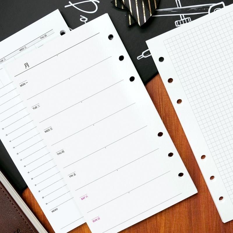 現貨正版 自填式週計劃本 A6補充頁6孔 週計劃 萬用手冊 自填式週計劃 活頁紙 筆記本 記事本 memo 規劃 企劃-細節圖7
