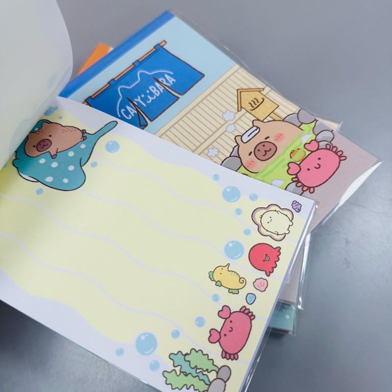 現貨正版 水豚 彩色便條本 卡皮巴拉便條紙 便條紙 便條本 計算紙 備忘便條紙 紙條本 便條紙 便條本 記事本-細節圖7