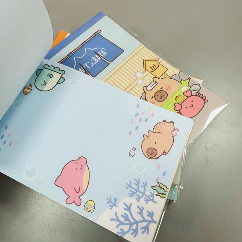 現貨正版 水豚 彩色便條本 卡皮巴拉便條紙 便條紙 便條本 計算紙 備忘便條紙 紙條本 便條紙 便條本 記事本-細節圖8