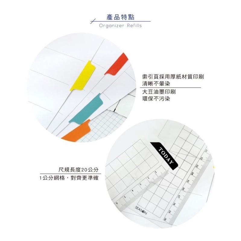 現貨正版 索引標籤 尺 A5補充頁6孔20孔 索引頁 尺規 萬用手冊 內頁 索引頁 分隔 直尺 活頁-細節圖5