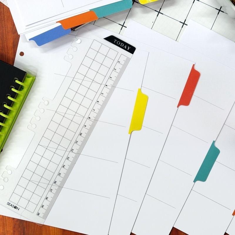 現貨正版 索引標籤 尺 A5補充頁6孔20孔 索引頁 尺規 萬用手冊 內頁 索引頁 分隔 直尺 活頁-細節圖8